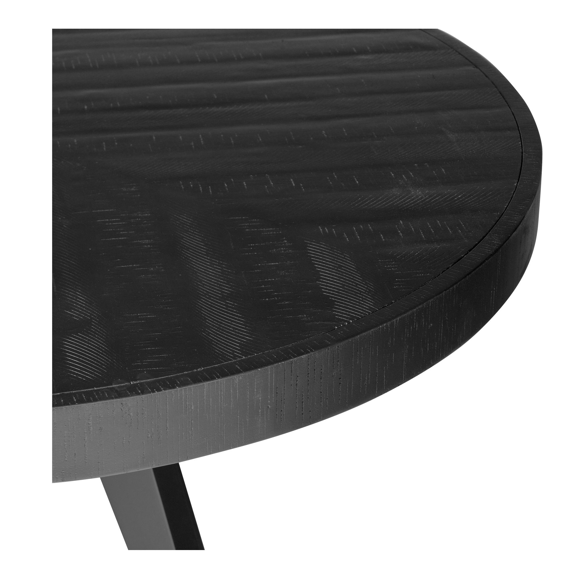 Parq Round Dining Table Black large image 