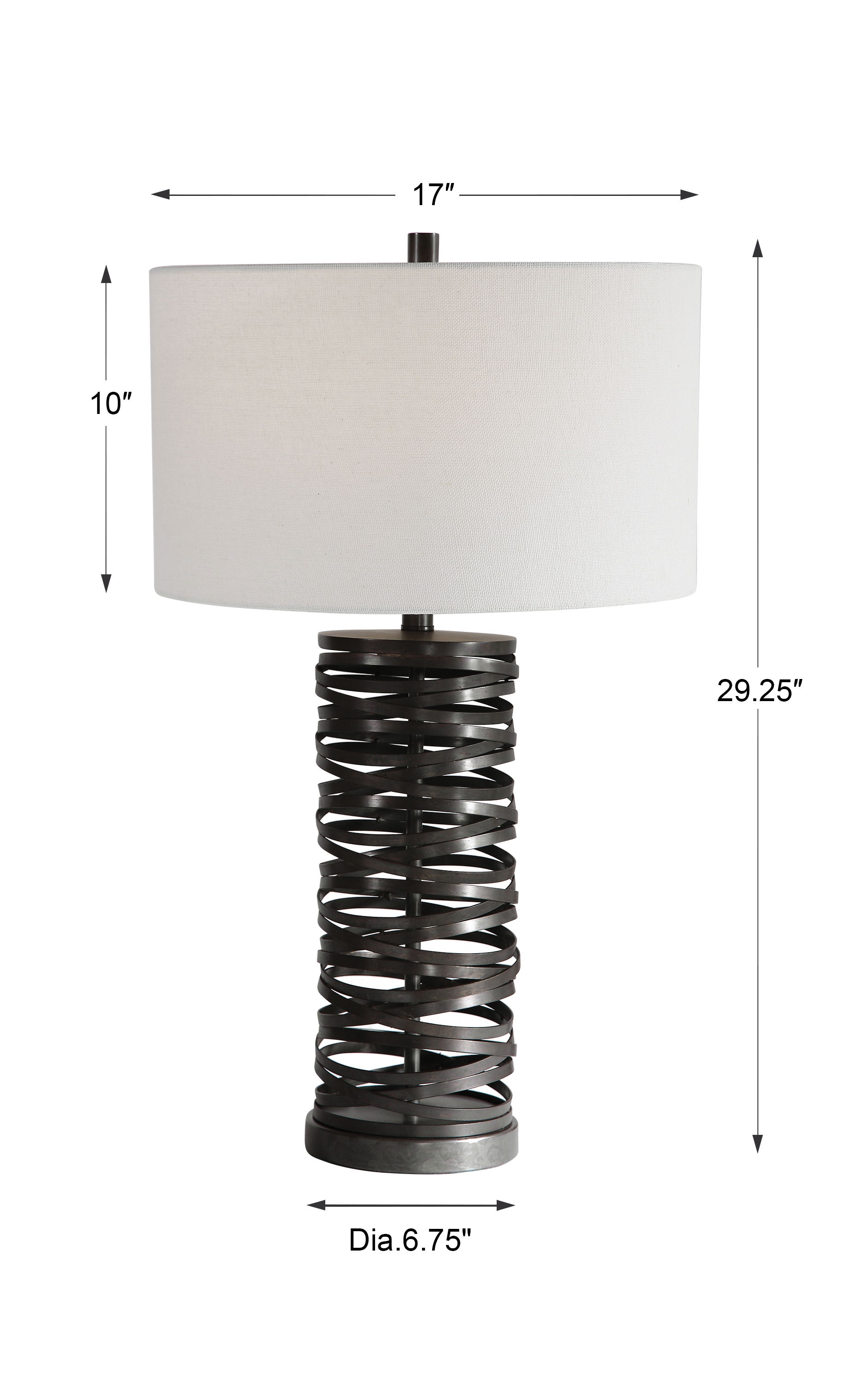 Alita Rust Black Table Lamp large image 