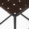 Clarissa 18.0L x 16.0W x 26.25H Dark Brown Woven Leather Seat with Black Iron Frame Counter Stool thumbnail 9