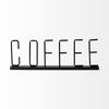 Coffee 15L x 1W Black Metal Sign, Decorative Object by Mercana, 15.16" length x 1.18" width x 5.31" height thumbnail 4