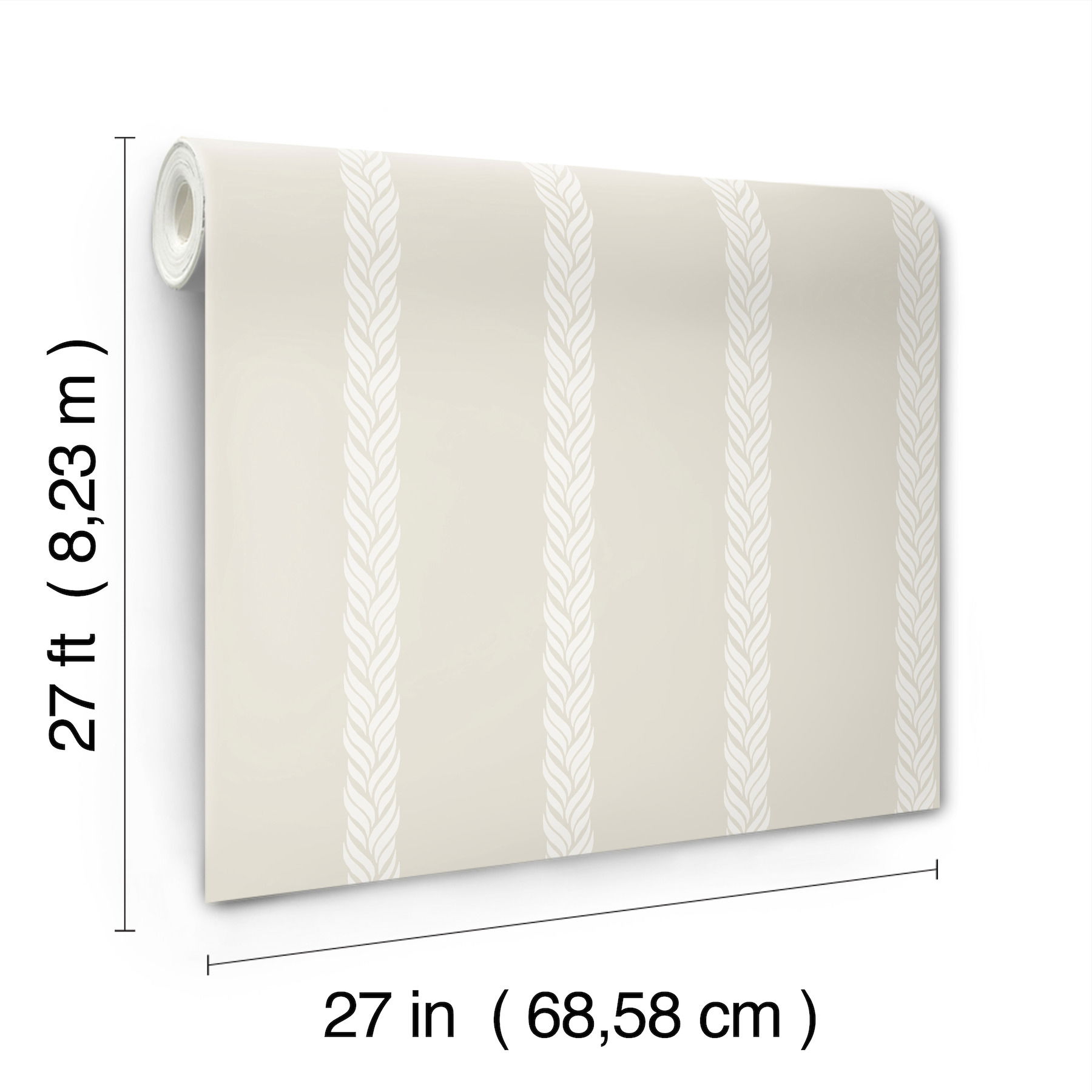 Braided Stripe Tan Wallpaper large image 