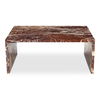 Rosa Coffee Table Rosso Levanto Marble, by Moe's Home, 40" width x 16" height x 30" depth thumbnail 1