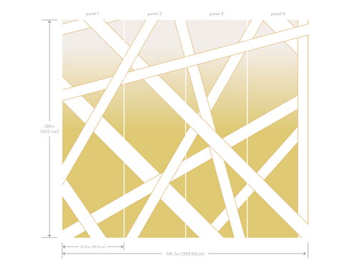 Nastri Shade Yellow Wall Mural
