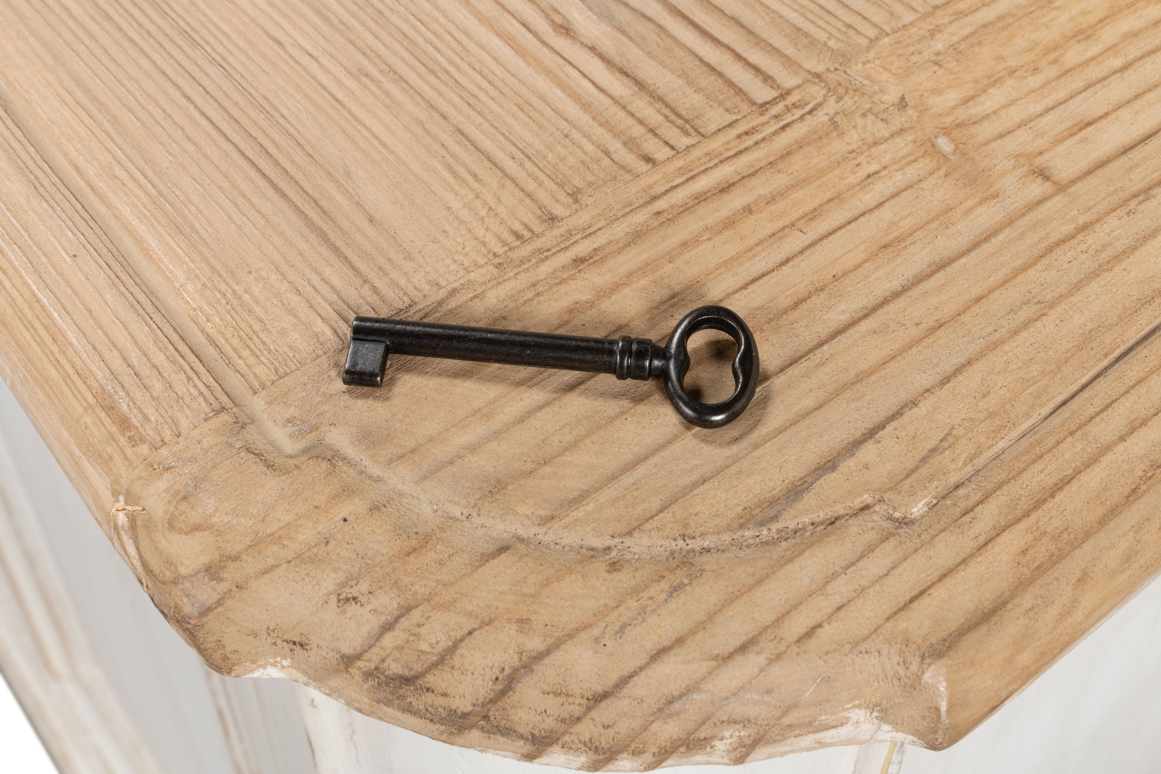 Antique Whitewash Sideboard, 6 Door large image 