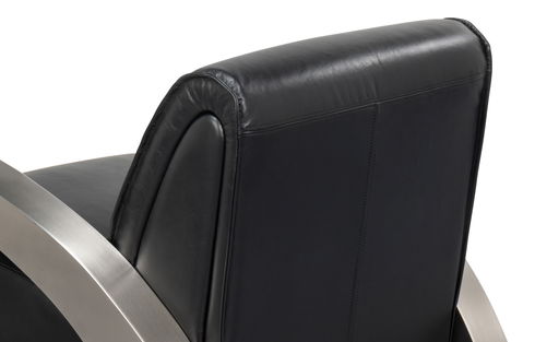 Carlisle Armchair, Leather,Onyx Black