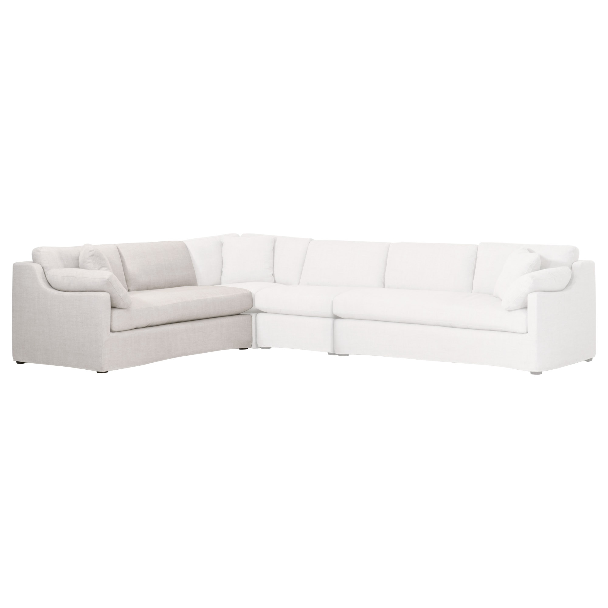Lena Modular Slipcover 2-Seat Left Slope Arm Sofa Lena Modular Slipcover 2-Seat Left Slope Arm Sofa large image
