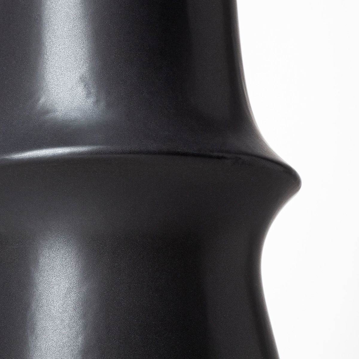 Laforge III Black Ceramic Vase, by Mercana, 6.5" length x 6.5" width x 17.13" height View 9