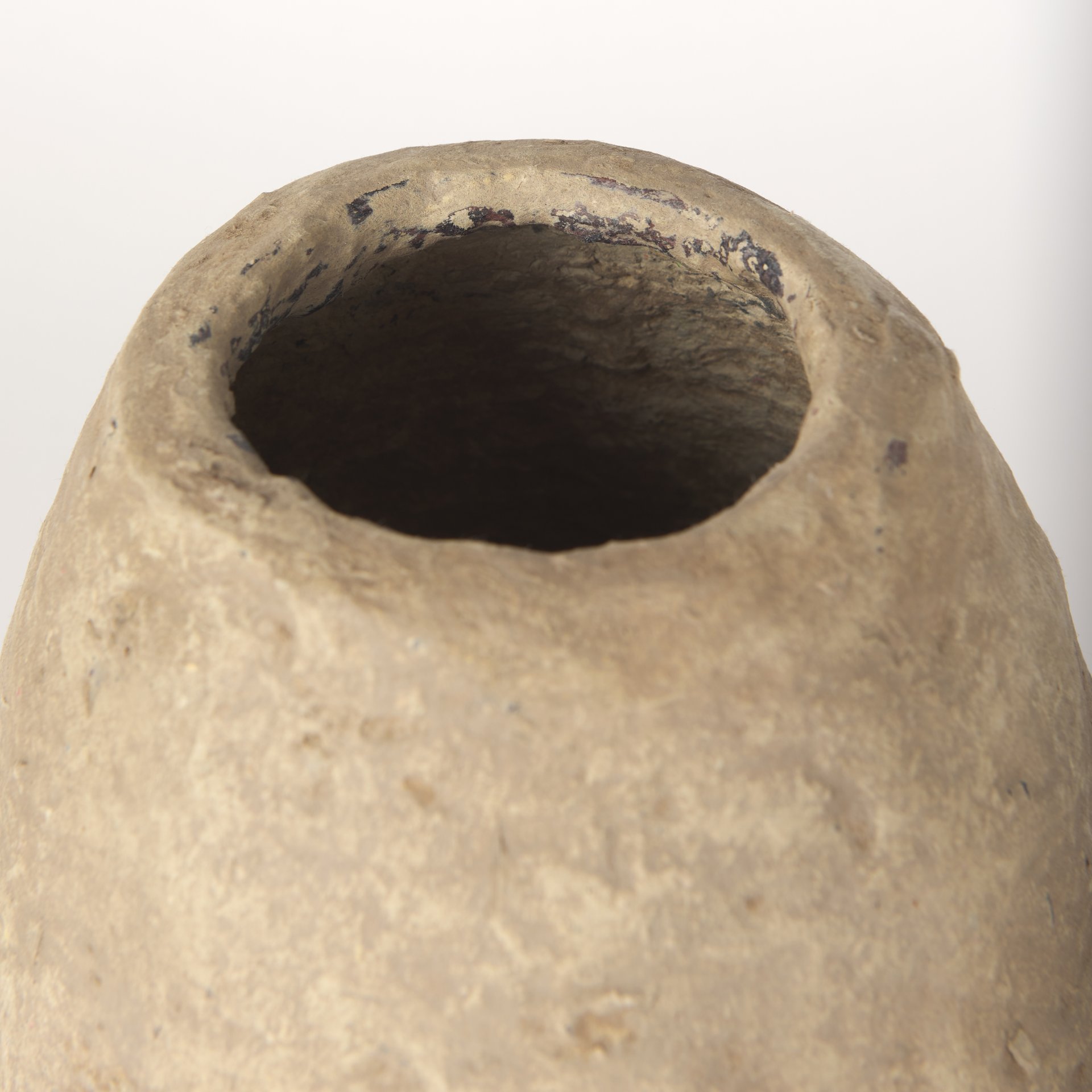 Rundal Small Beige Paper Mache Vase large image 