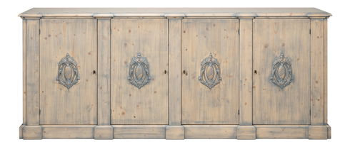 Crested Wall Cabinet,Carmine Legno Tran