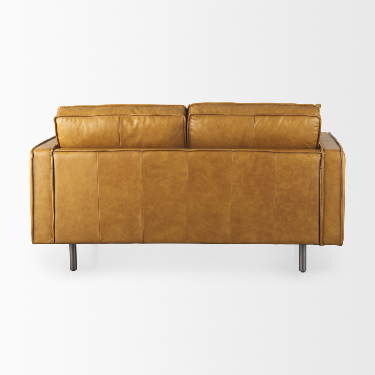 D'Arcy 65.0L x 37.0W x 34.0H Tan Leather Love Seat, Sofas & Sectional by Mercana, 65.35" length x 36.61" width x 33.86" height View 6