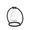 Monica I Short Black Metal Glass Bottle Vase, by Mercana, 8.66" length x 5.31" width x 8.27" height thumbnail 1