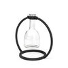 Monica I Short Black Metal Glass Bottle Vase, by Mercana, 8.66" length x 5.31" width x 8.27" height thumbnail 1