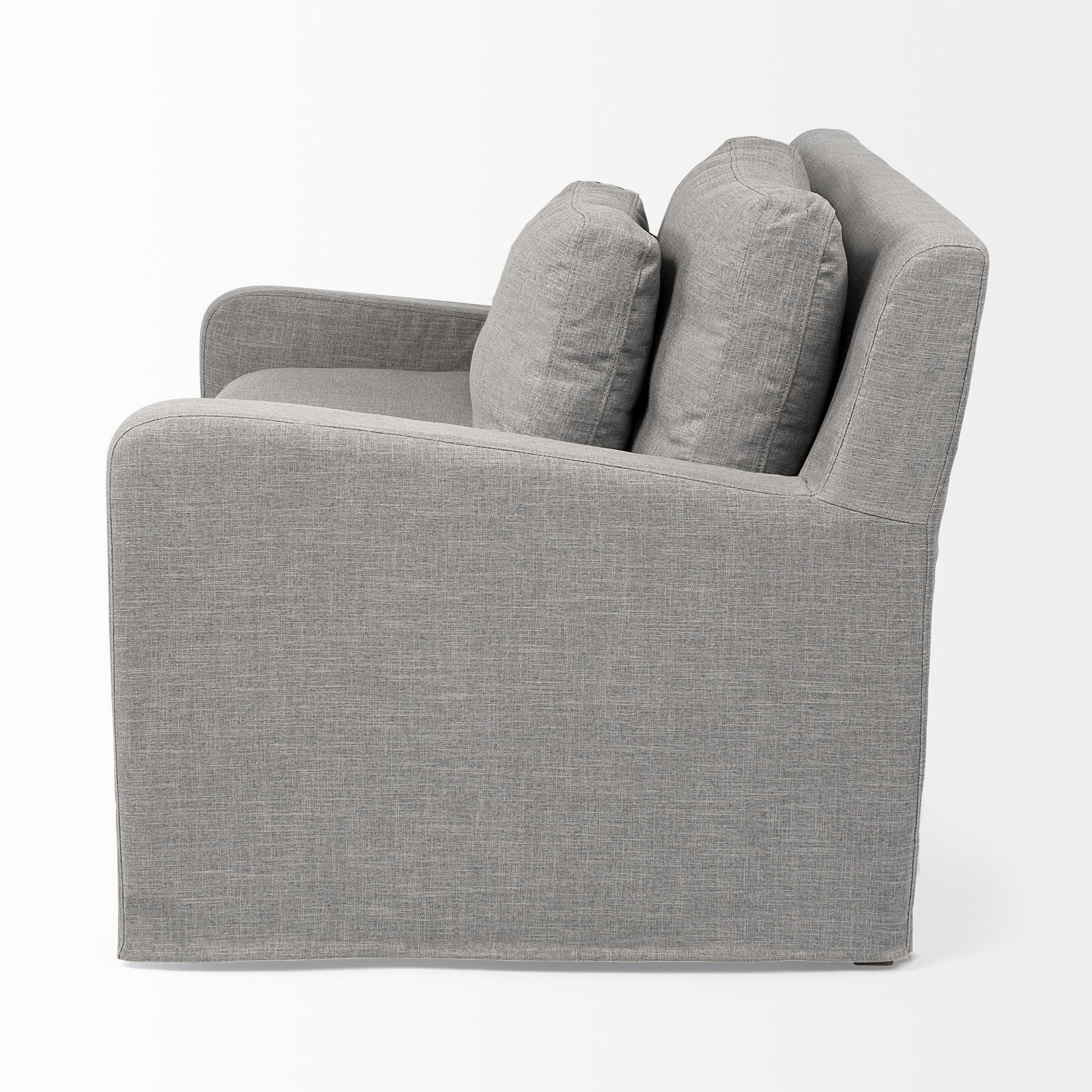 Denly III 38 X 38.25 X 34.5 Flint Gray Slipcover Upholstered Arm Chair large image 