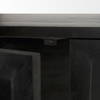 Arelius 36L x 18.75W x 63H Black-Brown Wood with Black Metal Base Display Cabinet, Cabinets & Sideboard by Mercana, 36" length x 18.75" width x 63" height thumbnail 10