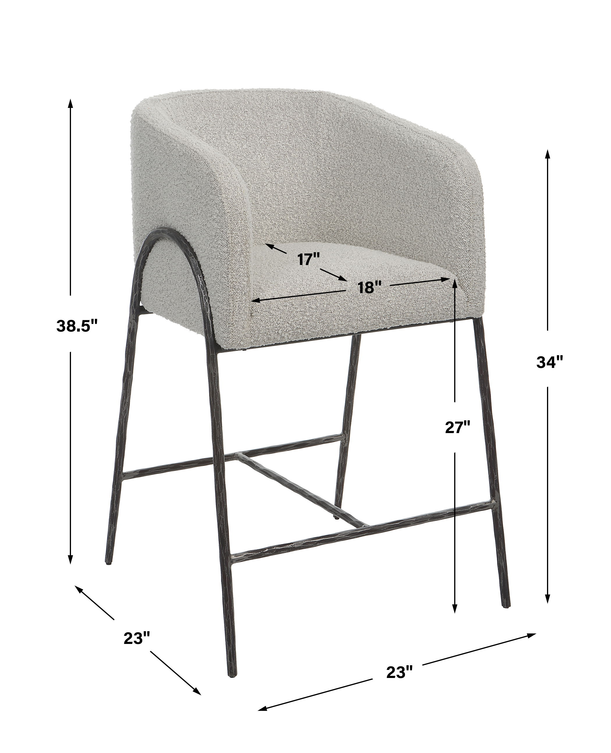 Jacobsen Gray 27' Counter Stool large image 