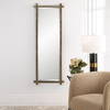 Abanu Ribbed Gold Dressing Mirror, Floor Mirror by Uttermost, 22" width x 60.25" height x 1.25" depth thumbnail 6