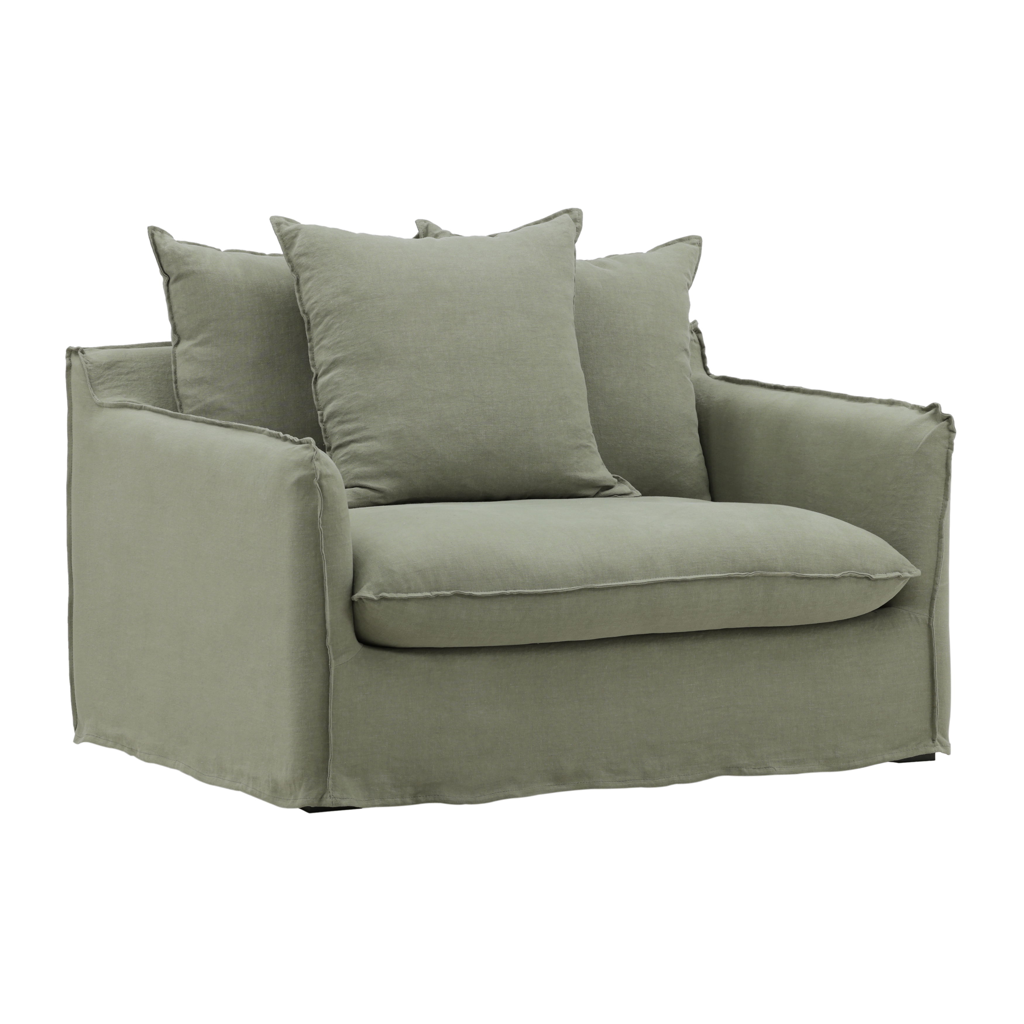 Vivian Sofa Chair Slipcover Forest, Sofas & Sectional by Dovetail, 51.2" width x 28.3" height x 40.5" depth