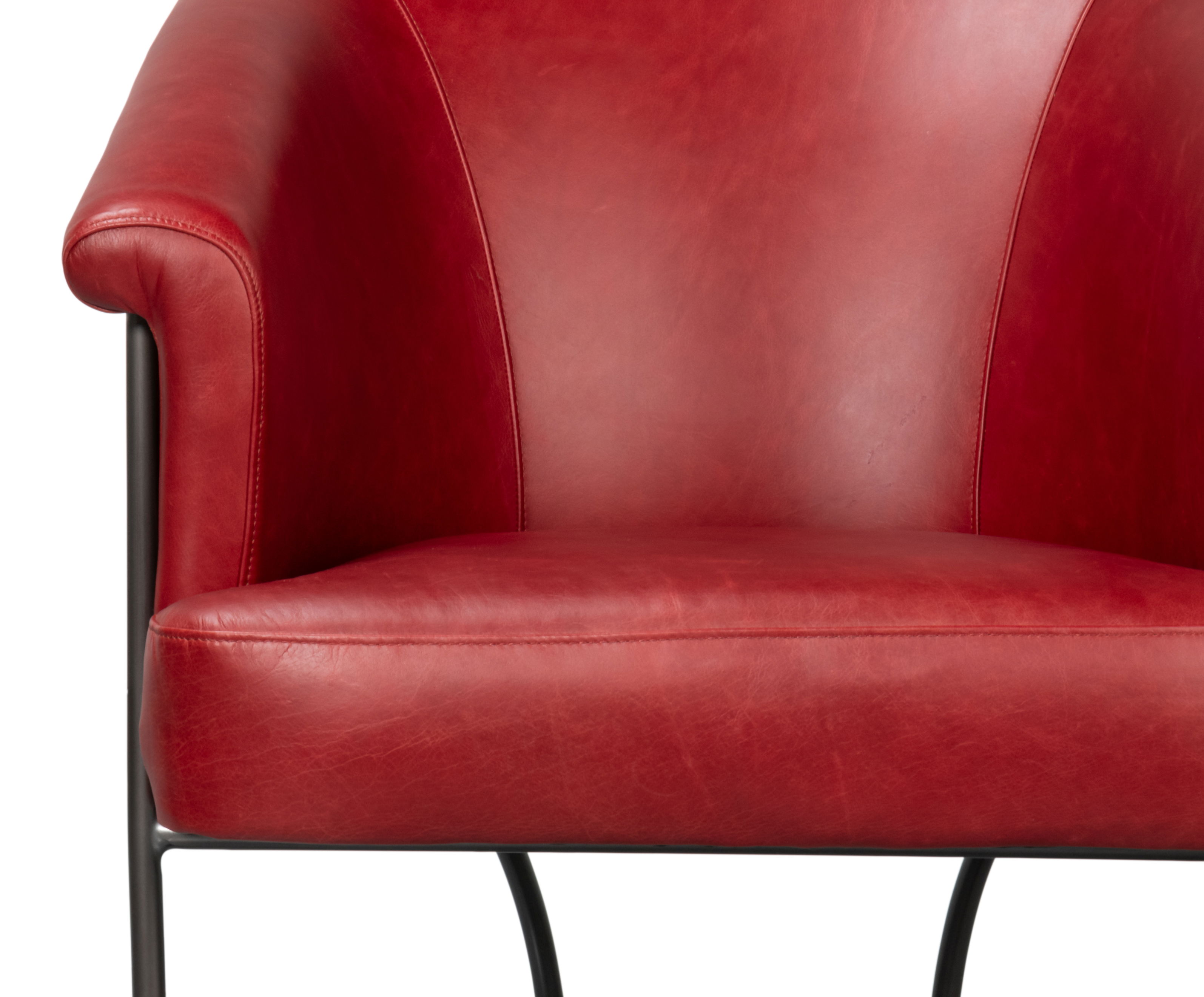 Nagel Distilled Leather Chair,New Rouge large image 