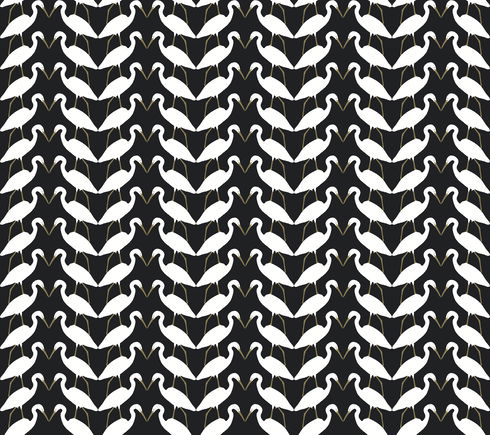 Elegant Birds Black & Gold Metallic Peel & Stick Wallpaper