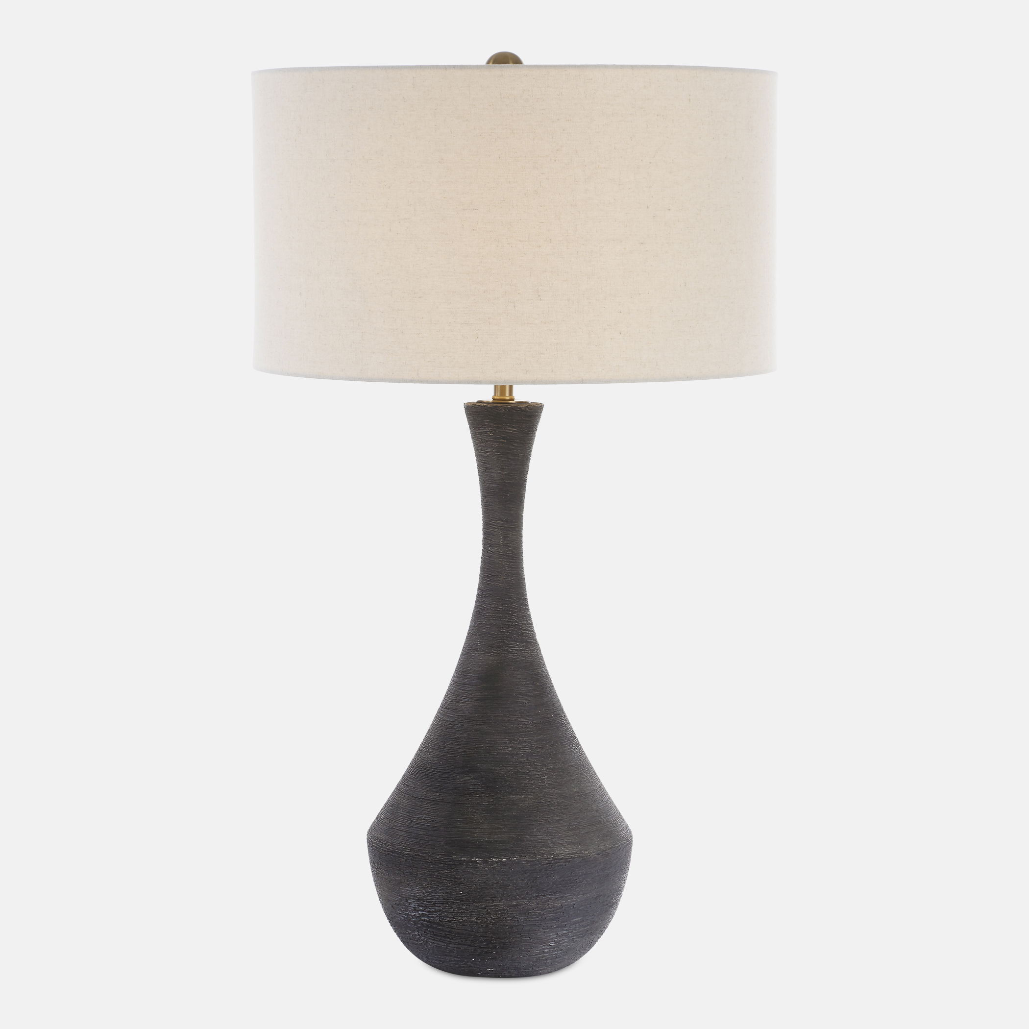 Helston Dark Charcoal Table Lamp large image 