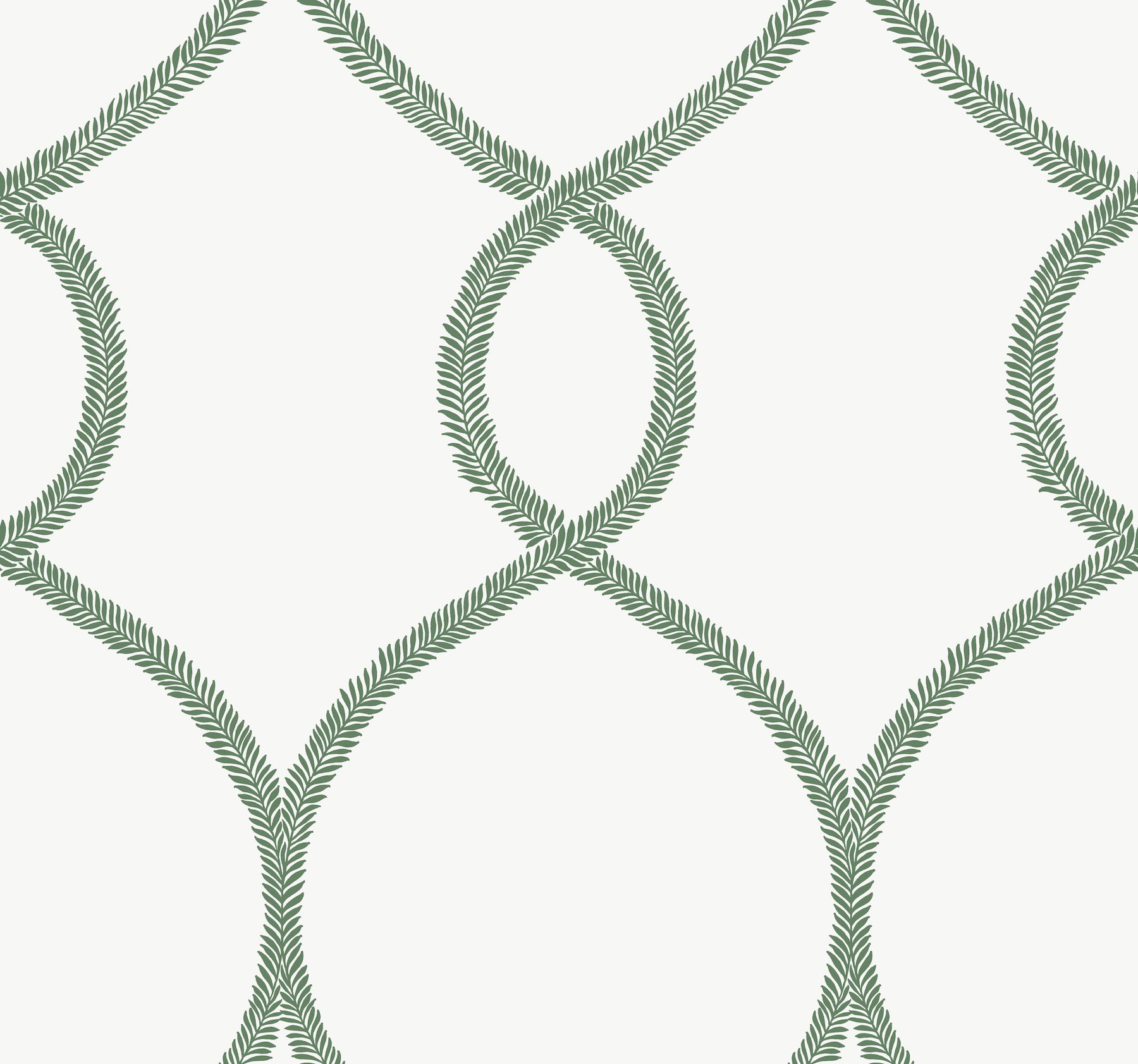 Laurel Leaf Ogee Green Wallpaper large image 