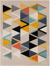 City Machine Woven Rug, by Surya, 1'3.75" length x 1'3.75" width thumbnail