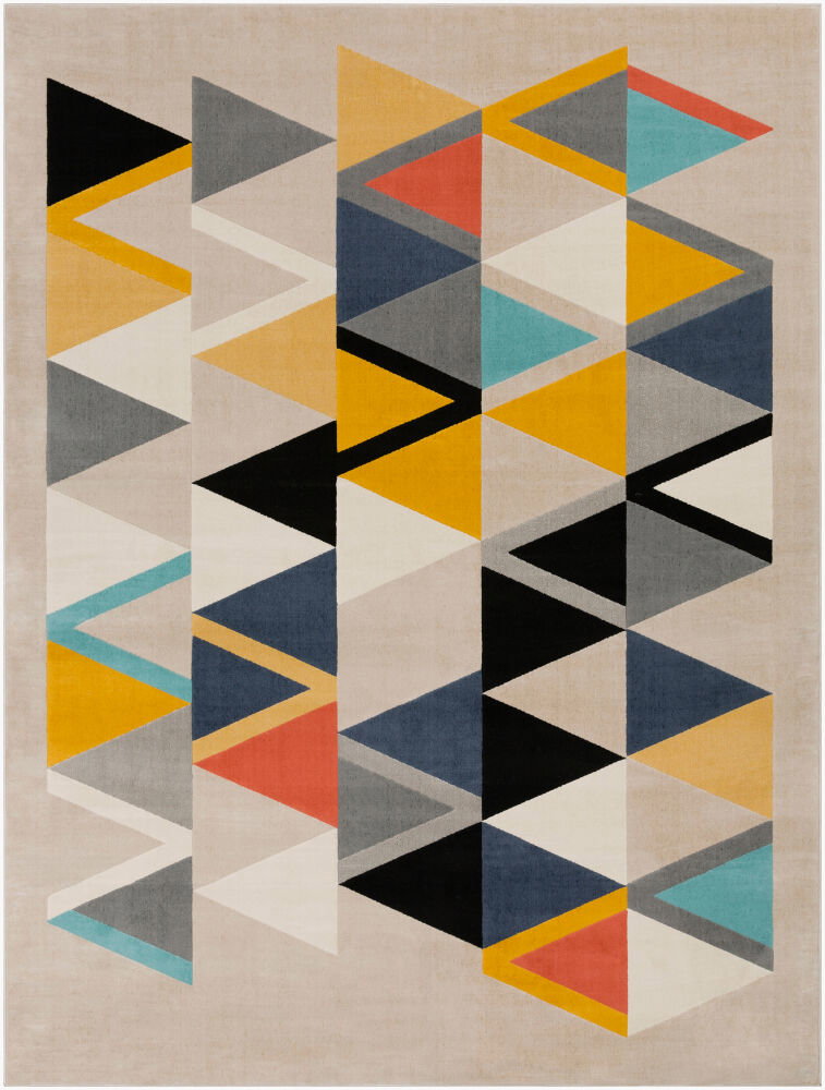 City Machine Woven Rug, by Surya, 1'3.75" length x 1'3.75" width