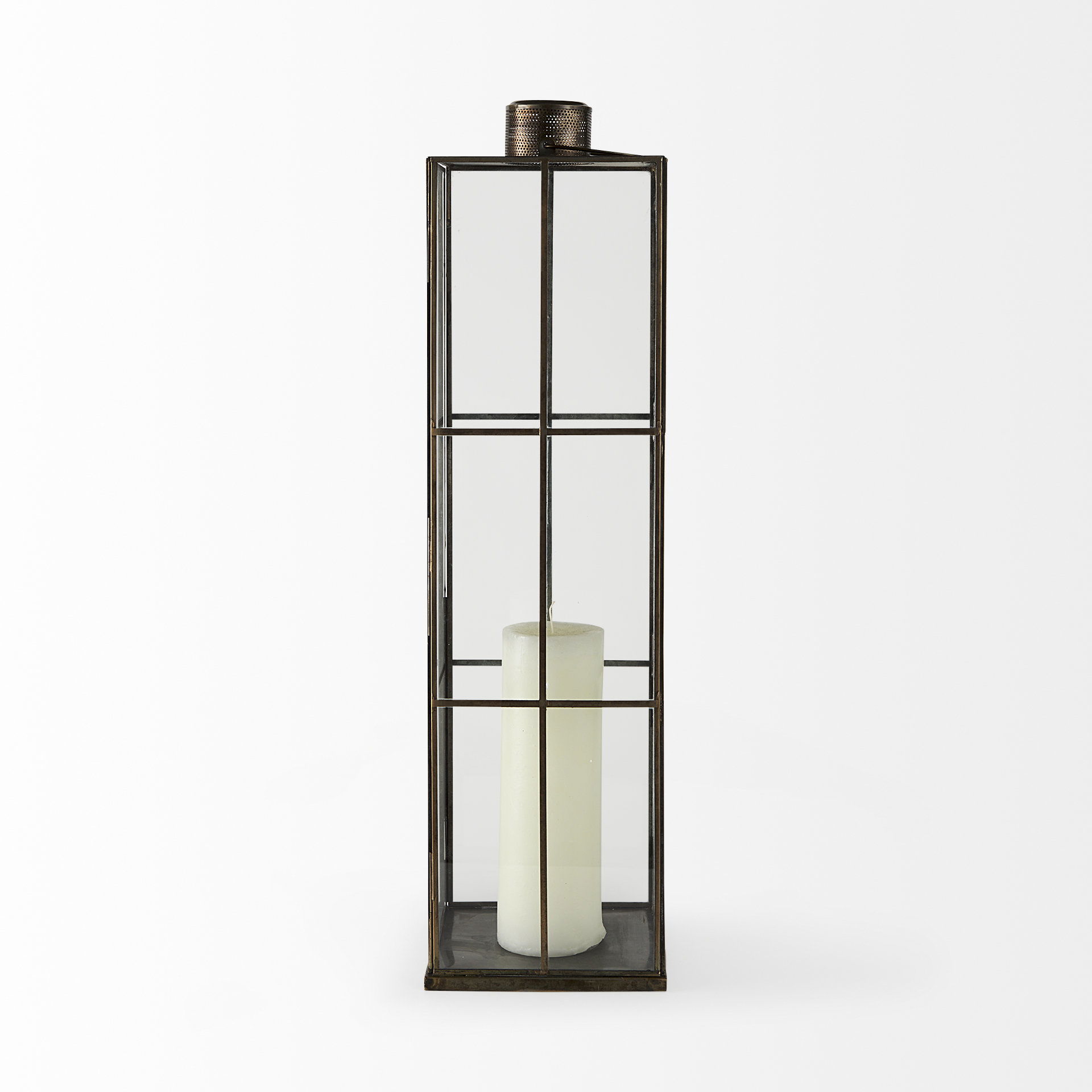 Grimwig (Large) 8L x 8W x 31H LANTERN with SHEET BASE WITHOUT BEVEL, Lighting by Mercana, 8.27" length x 8.27" width x 31.1" height View 7