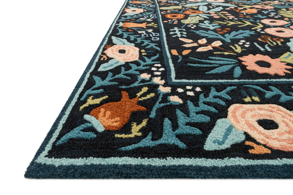 Rifle Paper Co. x Loloi Les Fleurs Rug, 5' length x 7'6" width View 3