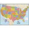 Dry Erase US Map Peel & Stick Giant Wall Decal, by York Wall, 2' length x 1'5.5" width x 0.02" depth thumbnail