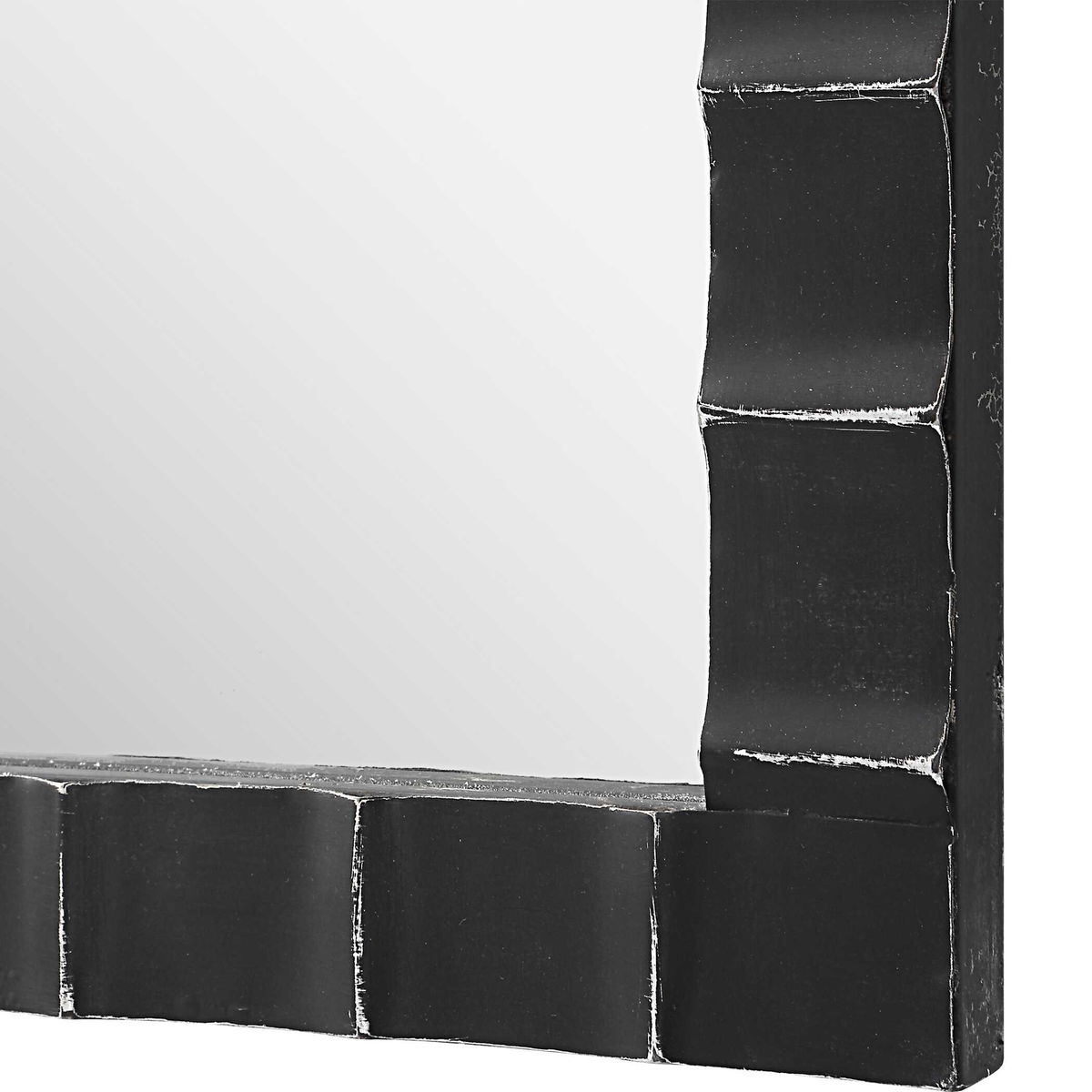 Dandridge Black Industrial Mirror, by Uttermost, 22" width x 42" height x 1" depth View 6