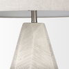 Piven White with Antiqued Wash Textured Ceramic Table Lamp, by Mercana, 18" length x 18" width x 29.5" height thumbnail 8