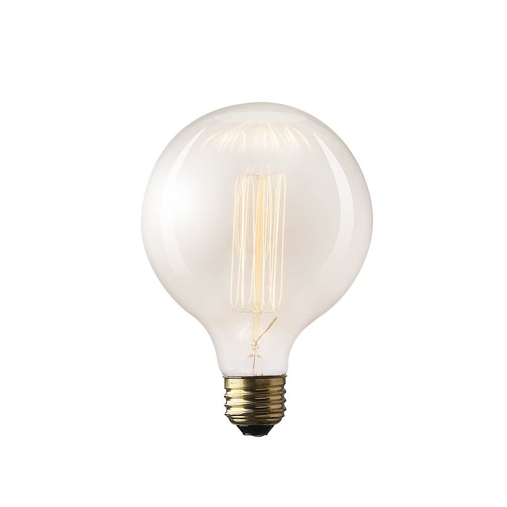 Filament Globe E26 40W 5.5'H Bulb, Light Bulbs & Accessorie by Mercana, 4.7" length x 4.7" width x 5.5" height