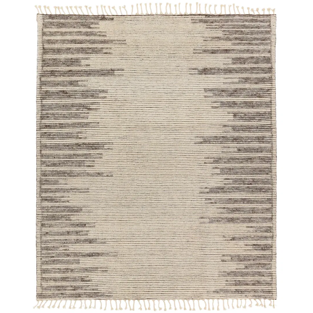 Jaipur Living Patra ALP05 Handknotted Solid Cream and Taupe Area Rug (5'x8') large image 