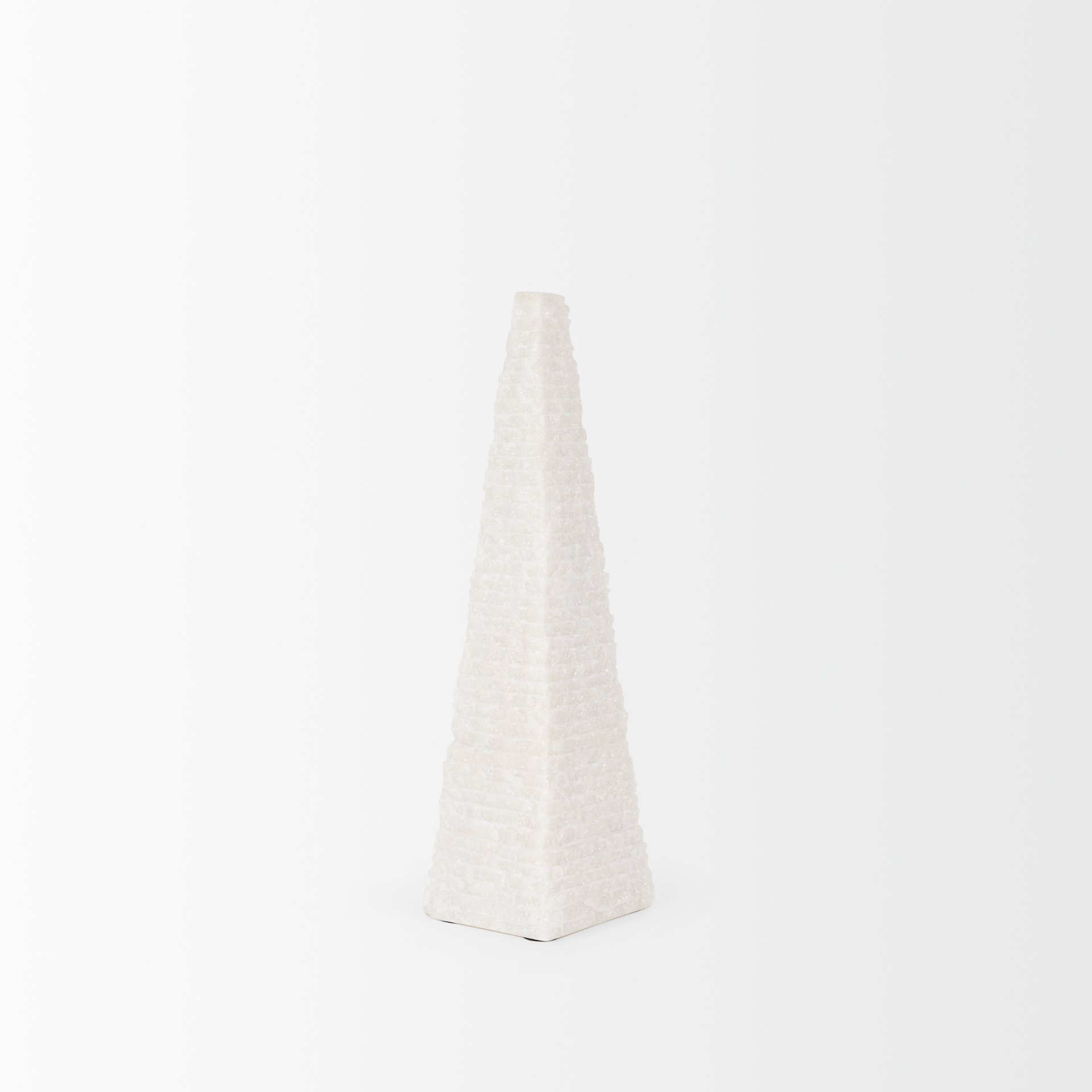 Pyramis White Rough Marble Obelisk 13' large image 