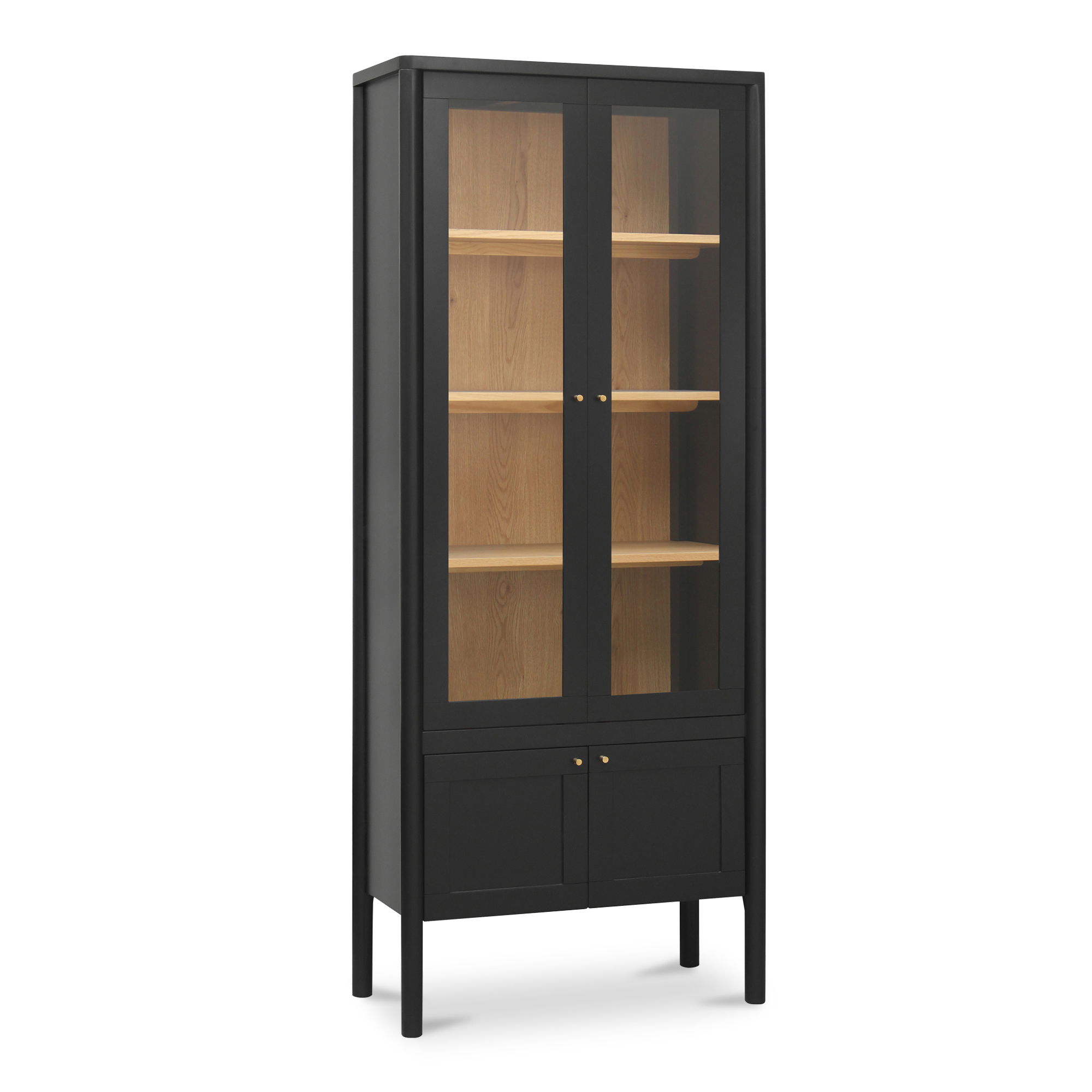 Hannah Tall Cabinet Black, Cabinets & Sideboard by Moe's Home, 35" width x 86.2" height x 16.9" depth View 2
