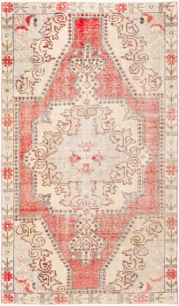 Antique One of a Kind Handmade Rug, by Surya, 7'4" length x 4'3" width