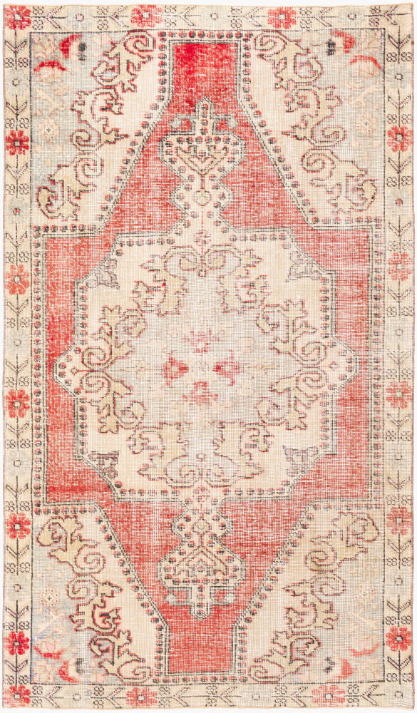 Antique One of a Kind Handmade Rug, by Surya, 7'4" length x 4'3" width
