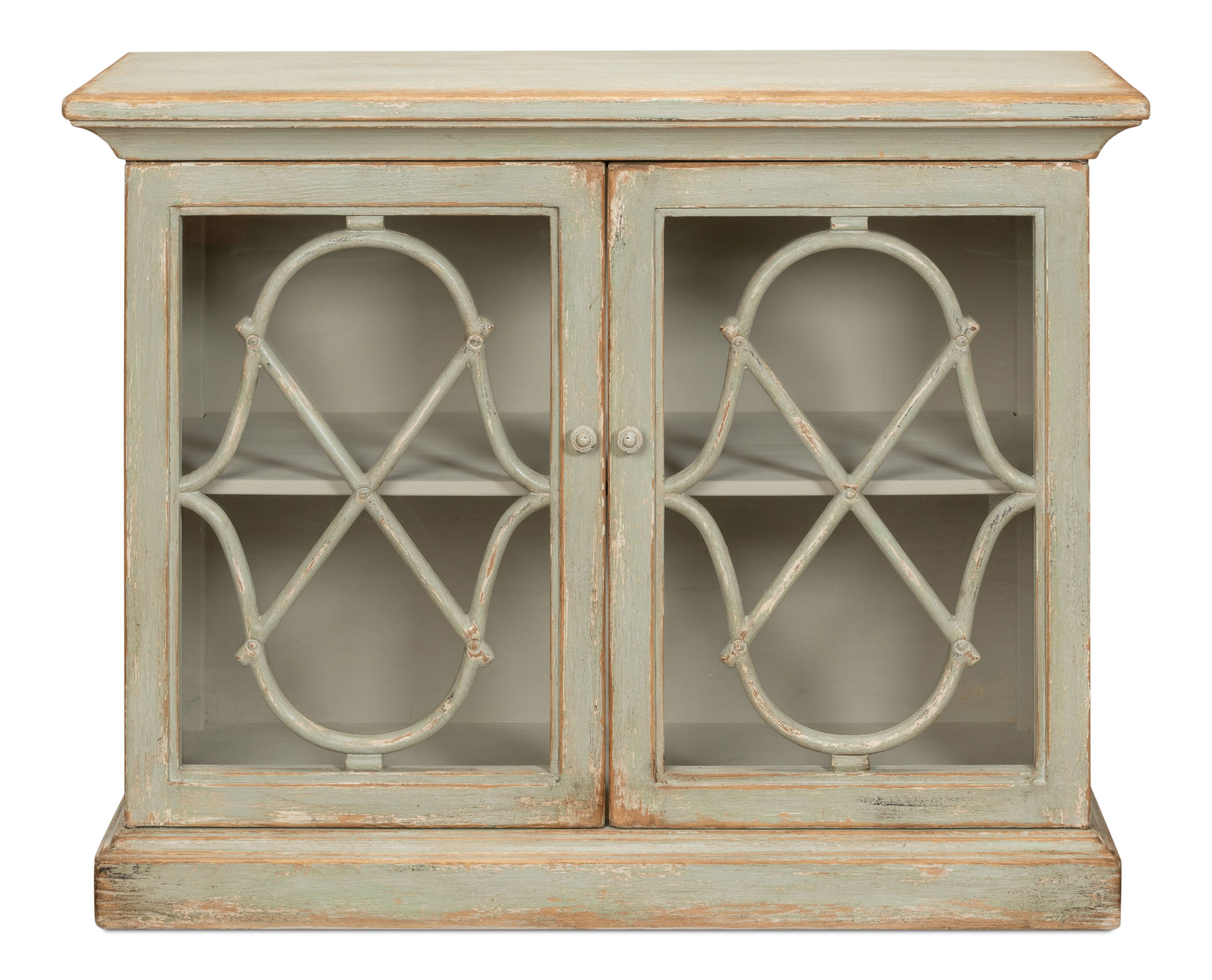 Sonya Commode, Sage, Cabinets & Chest by Sarreid, 46" length x 19" width x 35" height View 2