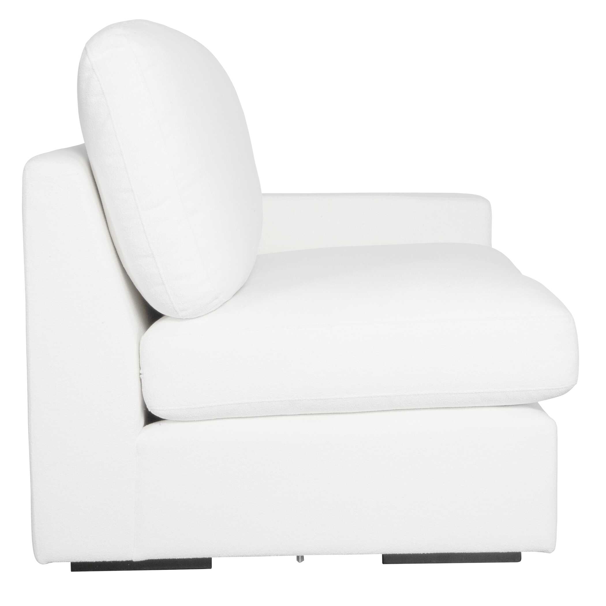 Refuge Arctic White Right Arm Facing Sofa, Furniture by Uttermost, 43.25" width x 30" height x 37.5" depth View 5