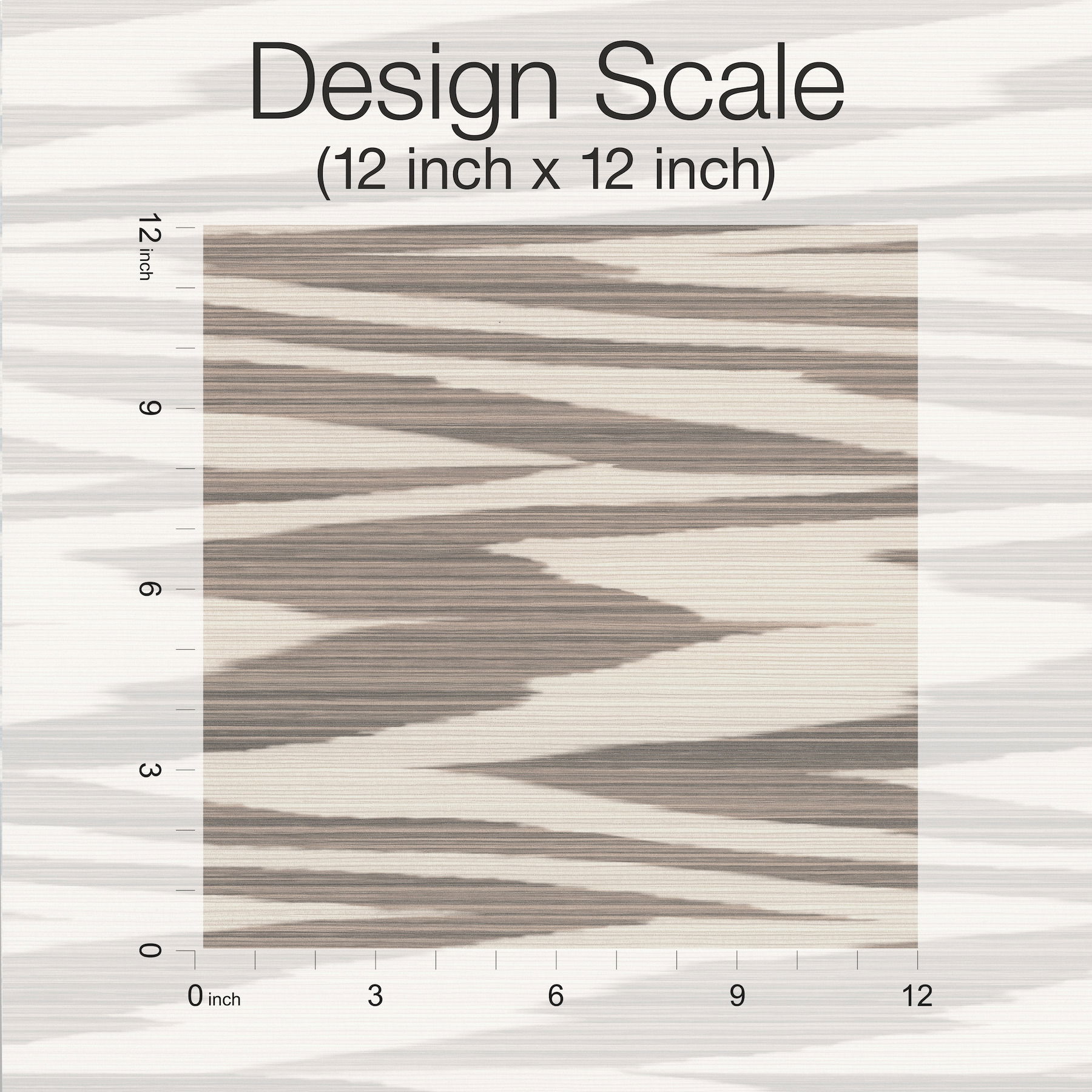 Flamed Zigzag Brown & Cream Wallpaper large image 