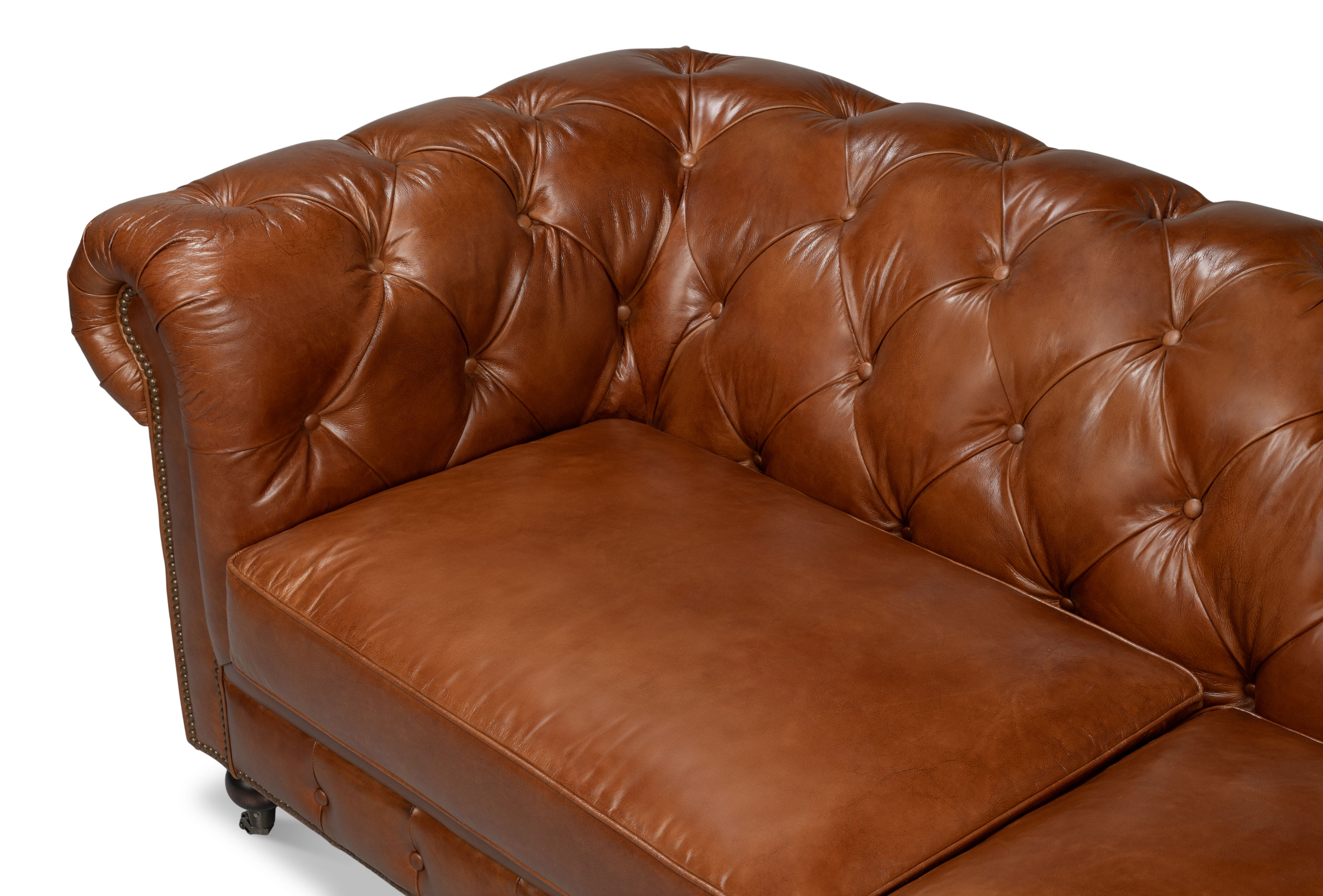 Castered Chesterfield Sofa large image 
