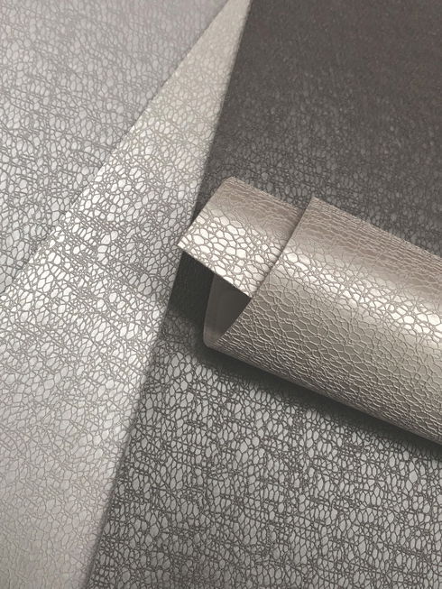 Tatting White Metallic Wallpaper