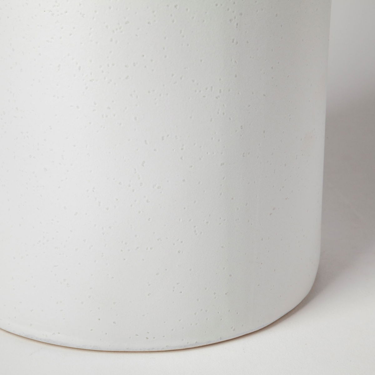 Kira I Small White Pinstripe Ceramic Vase, by Mercana, 4.92" length x 4.92" width x 17.72" height View 8