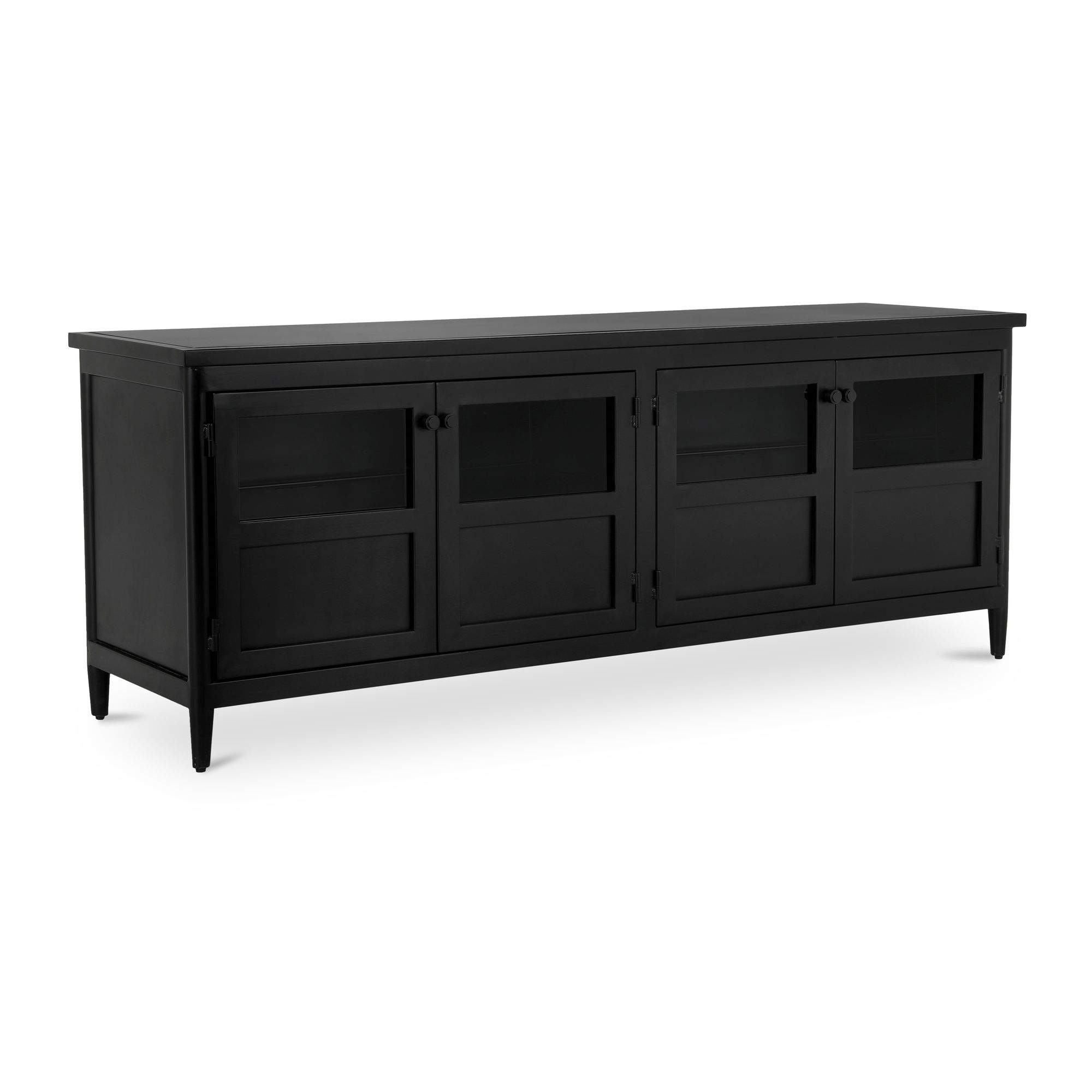Henry Metal Media Unit Black, Media Console by Moe's Home, 65" width x 25" height x 19" depth View 2