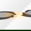 Silas Cane and Medium Brown Wood Round Tray thumbnail 2