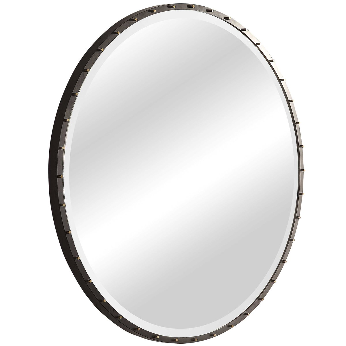 Benedo Round Mirror, by Uttermost, 42" width x 42" height x 1.5" depth View 4
