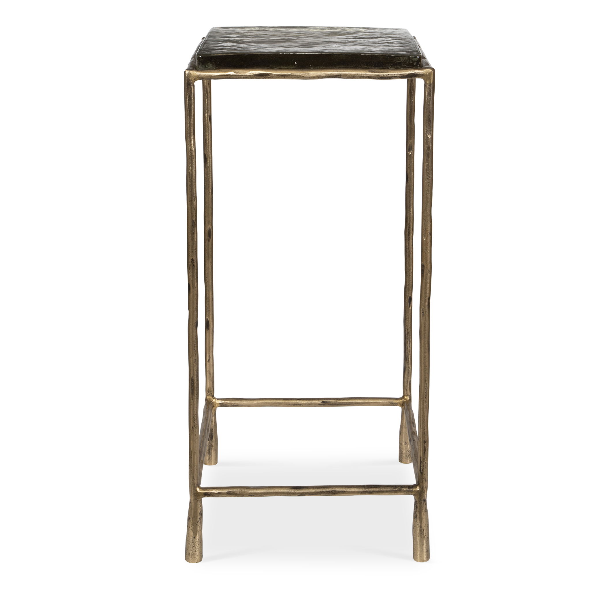 Ovard Antiqued Gold Accent Table large image 