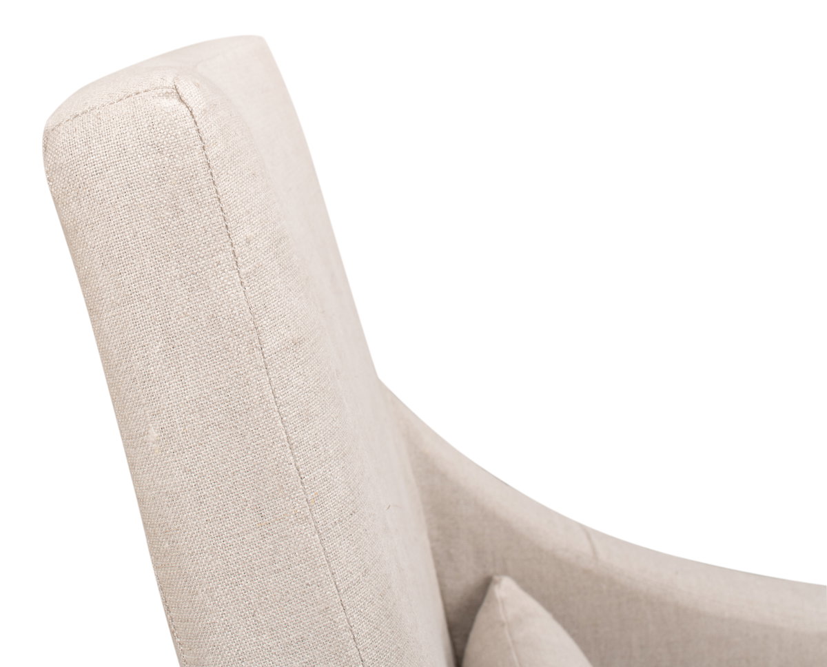 Skirted Arm Chair, by Sarreid, 2'4" length x 2' width x 3'5" height View 4