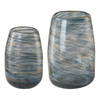 Aurora Swirl Glass Vases Set/2, by Uttermost, 6.5" width x 9.25" height x 8" depth thumbnail 3
